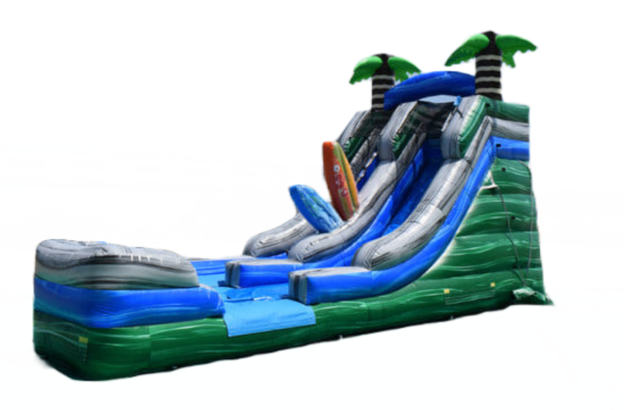 bounce house with water slide